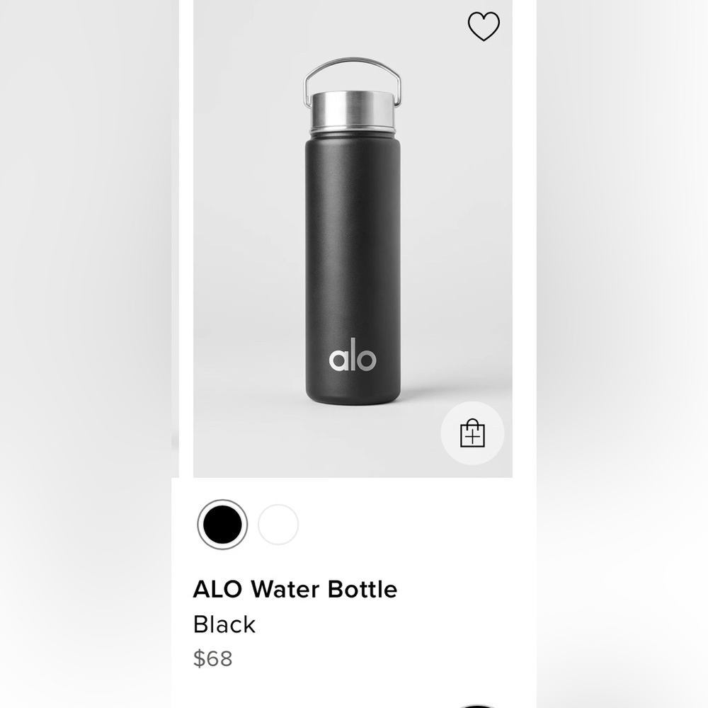 ALO NWT Yoga Black Water Bottle